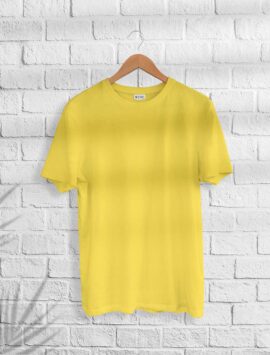 Men’s Yellow Plain t-shirt