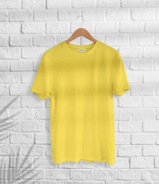 Men’s Yellow Plain t-shirt