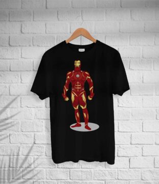 Men’s Cotton Iron Man Printed T-shirt