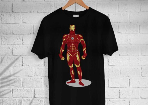 Men’s Cotton Iron Man Printed T-shirt