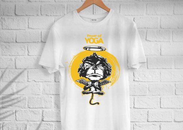 Men’s Cotton Angel Monkey Print T-shirt