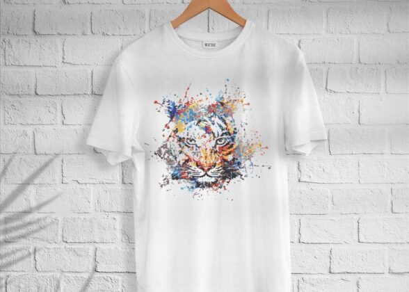 Men’s Cotton Colorful Lion T-shirt