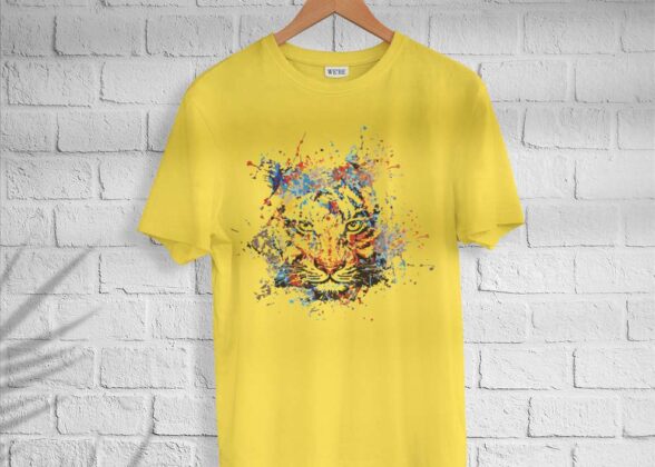 Men’s Cotton Colorful Lion T-shirt