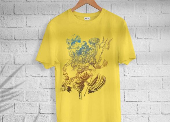 Men’s Cotton Shiv Print T-shirt