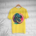 Men’s Cotton Evil Dragon Print T-shirt