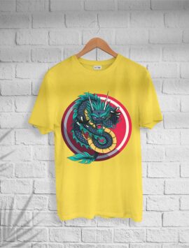 Men’s Cotton Evil Dragon Print T-shirt