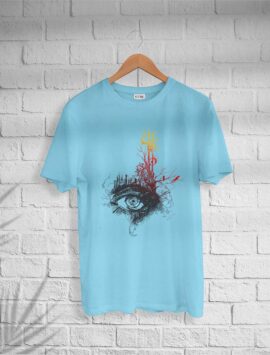 Men’s Cotton Shiva eye Print T-shirt