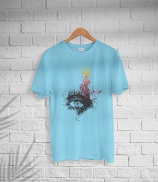 Men’s Cotton Shiva eye Print T-shirt