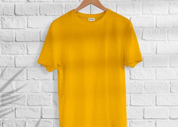 Men’s Orange Plain t-shirt