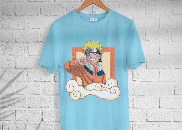 Men’s Cotton Naruto Print T-shirt