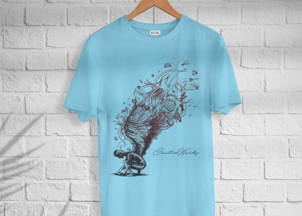 Men’s Cotton Creative Print T-shirt