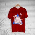 Men’s Cotton Angel Fox Print T-shirt