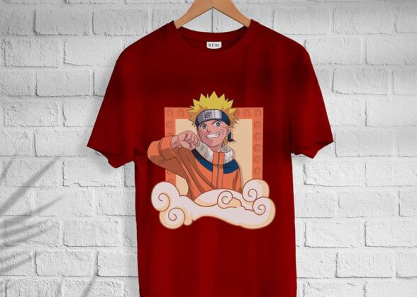 Men’s Cotton Naruto Print T-shirt