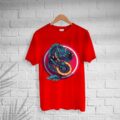 Men’s Cotton Evil Dragon Print T-shirt