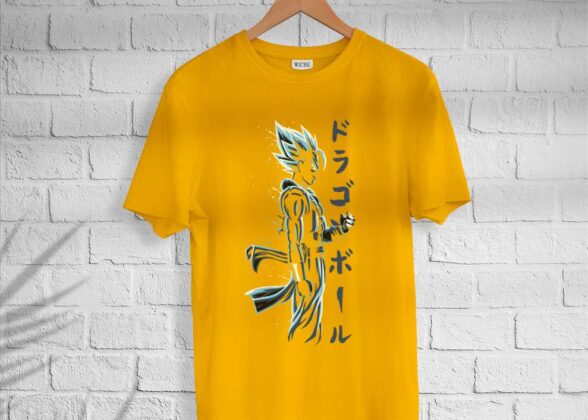 Men’s Cotton Goku Print T-shirt