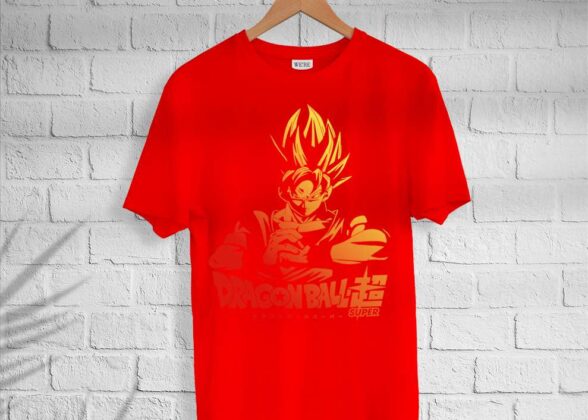 Men’s Cotton Dragon Ball Print T-shirt