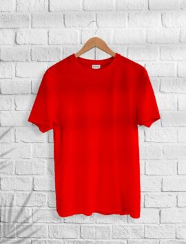 Men’s Red Plain t-shirt