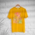Men’s Cotton Color Typo T-shirt