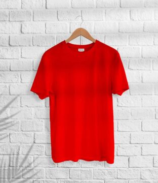 Men’s Red Plain t-shirt