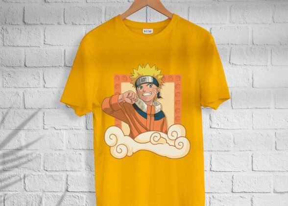 Men’s Cotton Naruto Print T-shirt