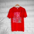 Men’s Cotton Color Typo T-shirt