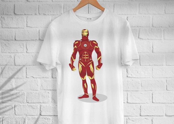 Men’s Cotton Iron Man Printed T-shirt