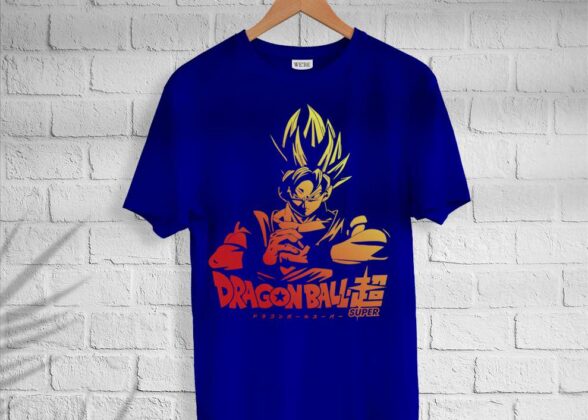 Men’s Cotton Dragon Ball Print T-shirt