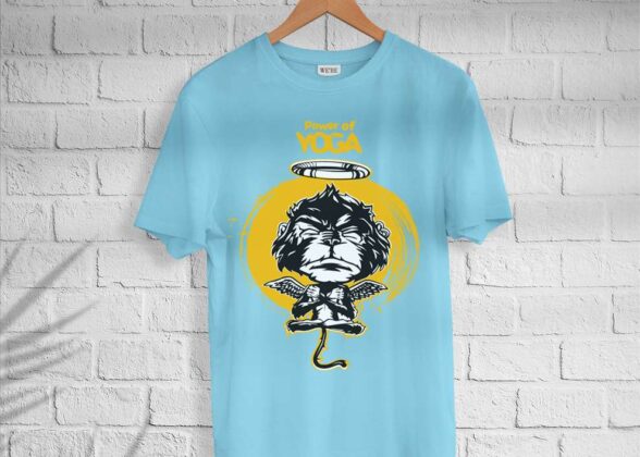 Men’s Cotton Angel Monkey Print T-shirt