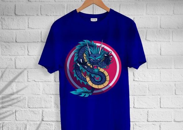 Men’s Cotton Evil Dragon Print T-shirt