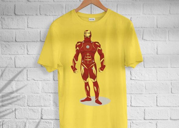 Men’s Cotton Iron Man Printed T-shirt