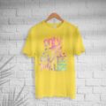 Men’s Cotton Color Typo T-shirt
