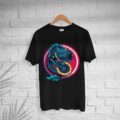 Men’s Cotton Evil Dragon Print T-shirt