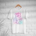 Men’s Cotton Color Typo T-shirt